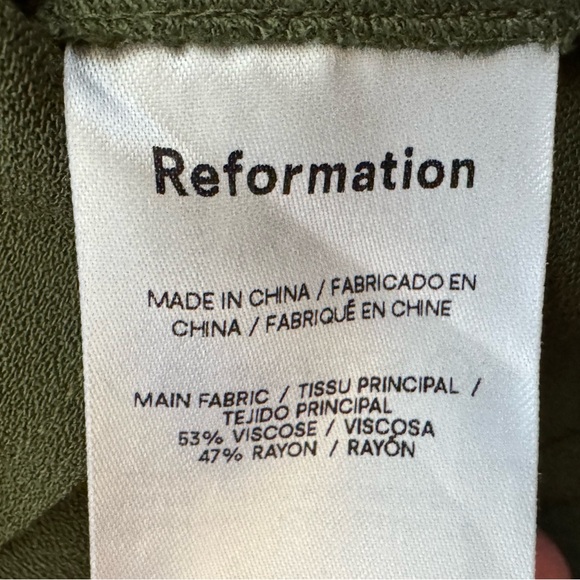 Reformation Mochi Forest Green Long Sleeve Mini Dress, Size 4, MSRP: $220 - Picture 3 of 4